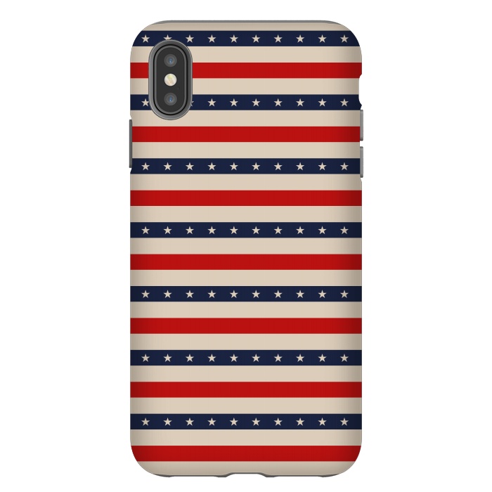 iPhone Xs Max StrongFit Patriotic Pattern by TMSarts