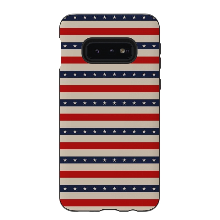 Galaxy S10e StrongFit Patriotic Pattern by TMSarts