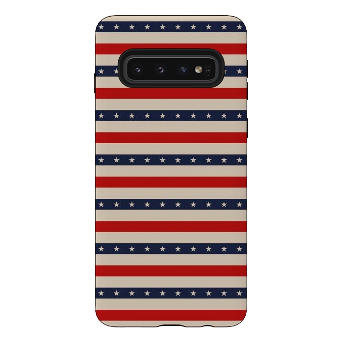 Galaxy S10 StrongFit Patriotic Pattern by TMSarts