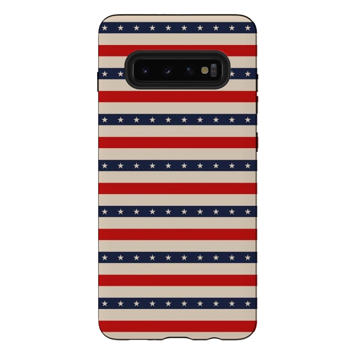 Galaxy S10 plus StrongFit Patriotic Pattern by TMSarts