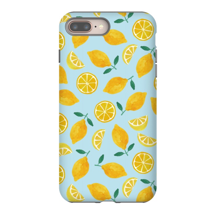 iPhone 7 plus StrongFit Watercolour Lemons by Tishya Oedit