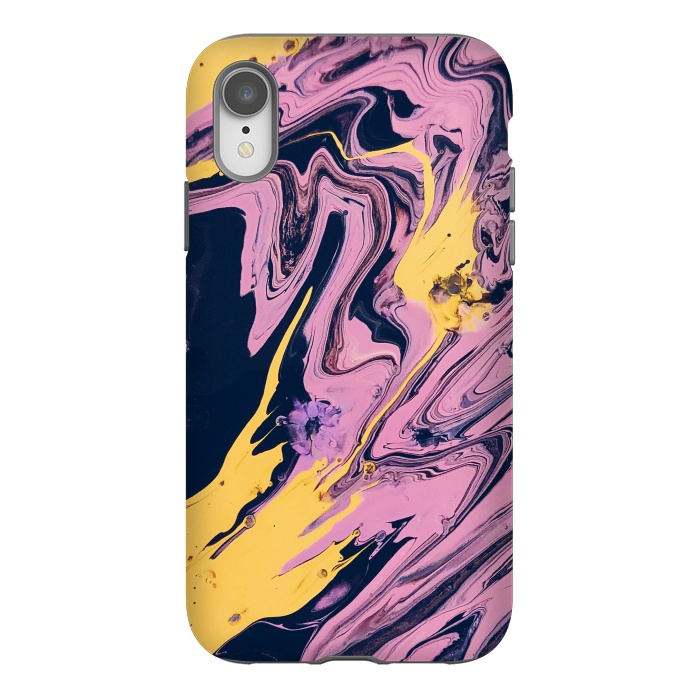 iPhone Xr StrongFit Pink, Black and Yellow  by Winston
