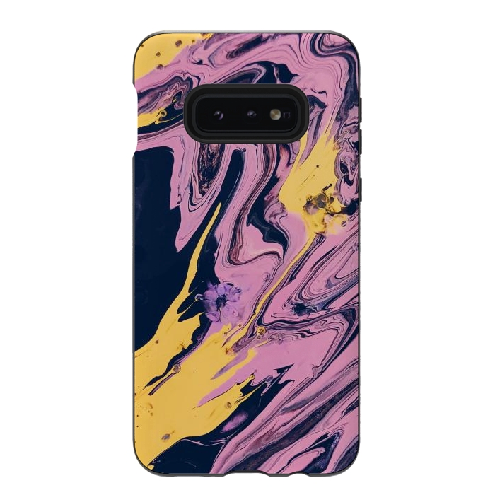 Galaxy S10e StrongFit Pink, Black and Yellow  by Winston