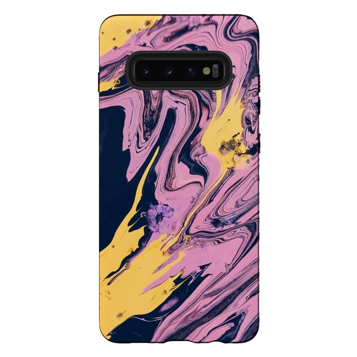 Galaxy S10 plus StrongFit Pink, Black and Yellow  by Winston
