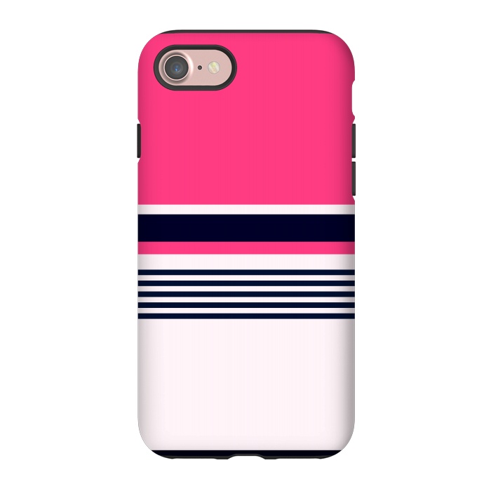 iPhone 7 StrongFit Pink Pastel Stripes by TMSarts