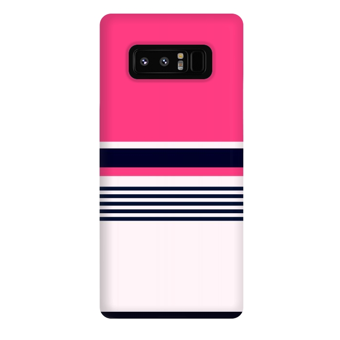 Galaxy Note 8 StrongFit Pink Pastel Stripes by TMSarts