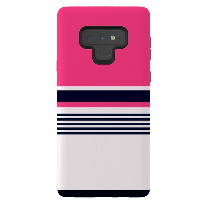 Galaxy Note 9 StrongFit Pink Pastel Stripes by TMSarts