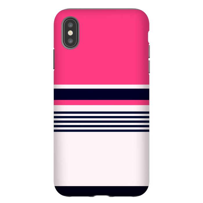 iPhone Xs Max StrongFit Pink Pastel Stripes by TMSarts