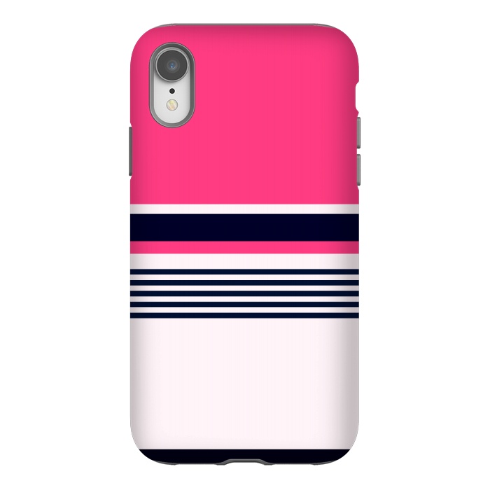 iPhone Xr StrongFit Pink Pastel Stripes by TMSarts