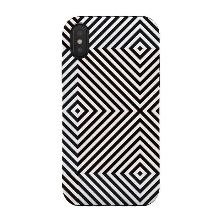 iPhone Xs / X StrongFit Crossing Diagonal Stripes by TMSarts