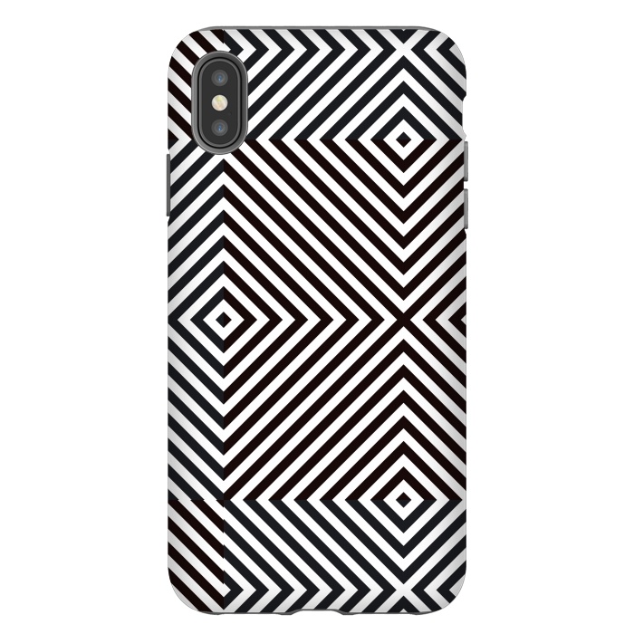 iPhone Xs Max StrongFit Crossing Diagonal Stripes by TMSarts