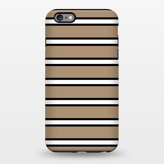 iPhone 6/6s plus StrongFit Khaki Contrast Stripes by TMSarts