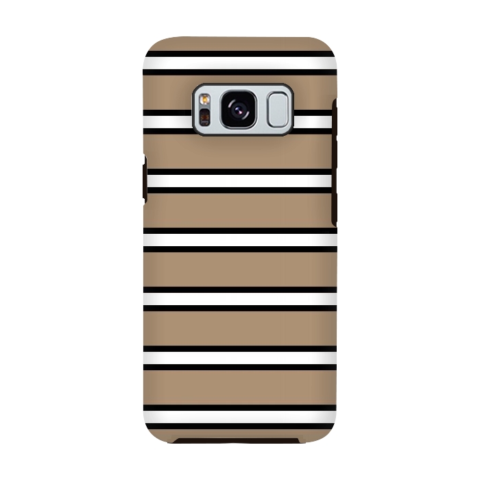 Galaxy S8 StrongFit Khaki Contrast Stripes by TMSarts