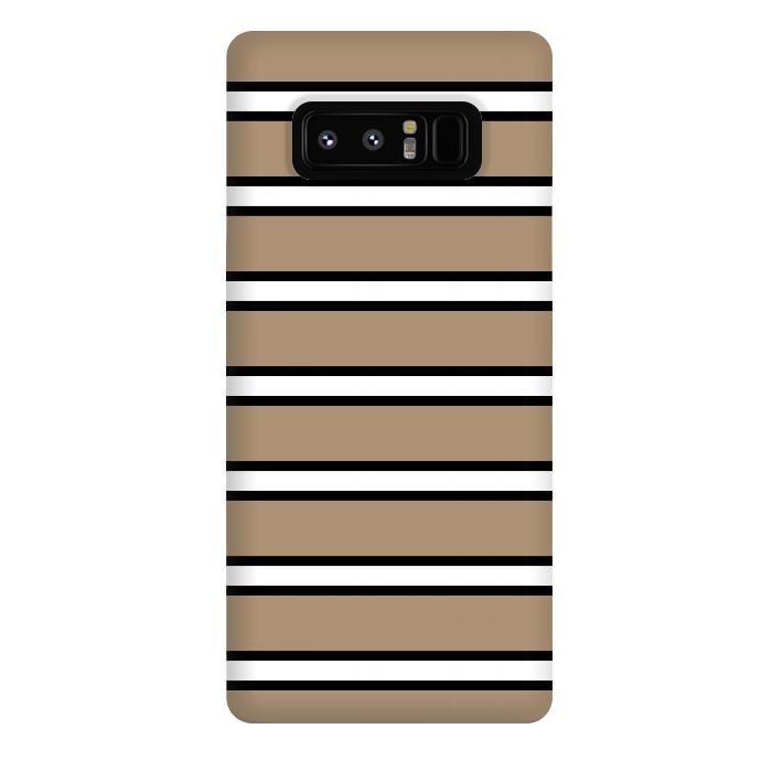 Galaxy Note 8 StrongFit Khaki Contrast Stripes by TMSarts