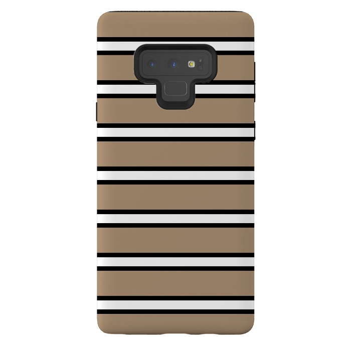 Galaxy Note 9 StrongFit Khaki Contrast Stripes by TMSarts