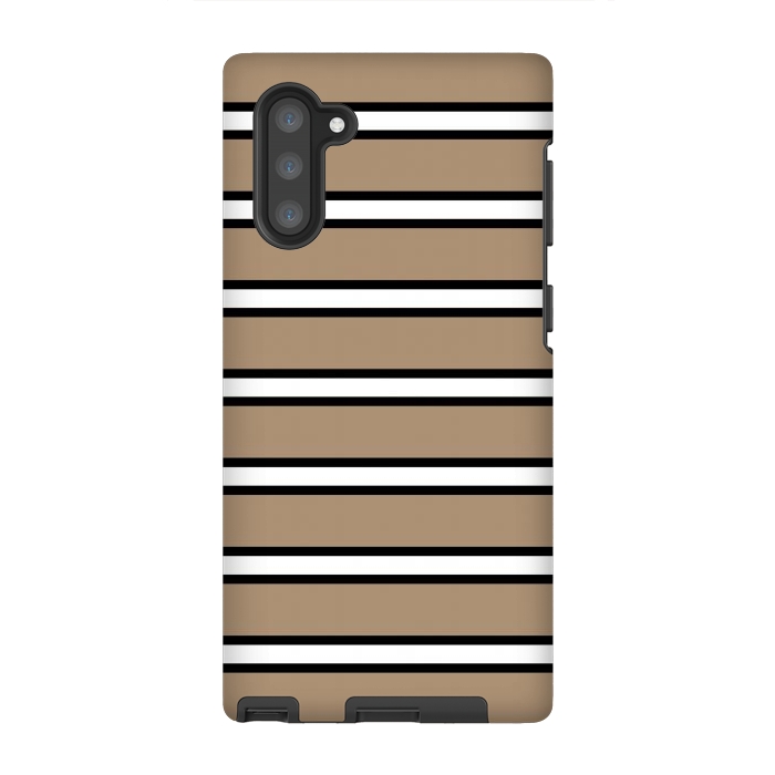 Galaxy Note 10 StrongFit Khaki Contrast Stripes by TMSarts