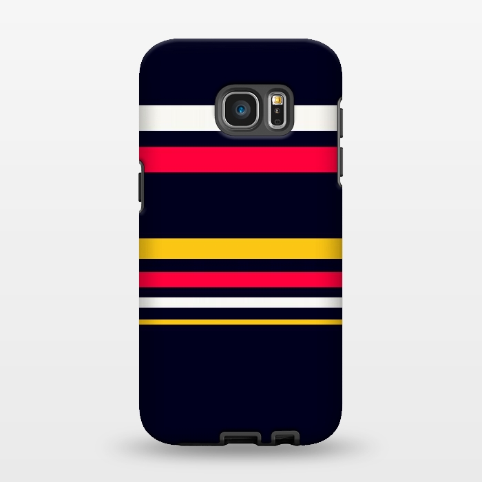 Galaxy S7 EDGE StrongFit Flat Colorful Stripes by TMSarts
