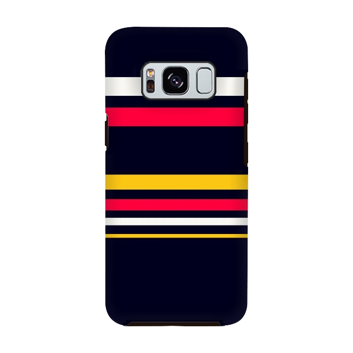 Galaxy S8 StrongFit Flat Colorful Stripes by TMSarts