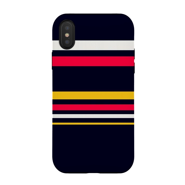 iPhone Xs / X StrongFit Flat Colorful Stripes by TMSarts