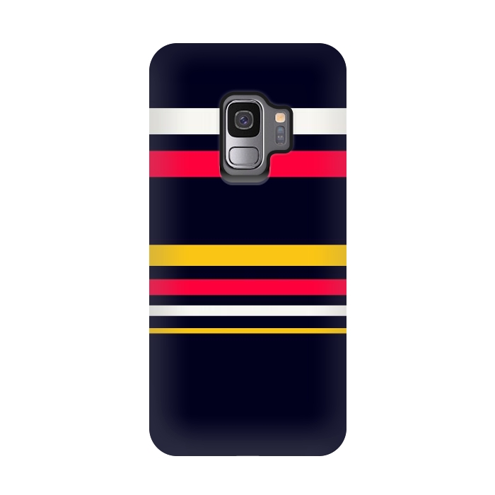 Galaxy S9 StrongFit Flat Colorful Stripes by TMSarts