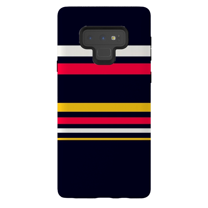 Galaxy Note 9 StrongFit Flat Colorful Stripes by TMSarts