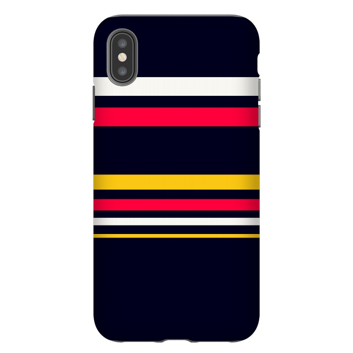 iPhone Xs Max StrongFit Flat Colorful Stripes by TMSarts
