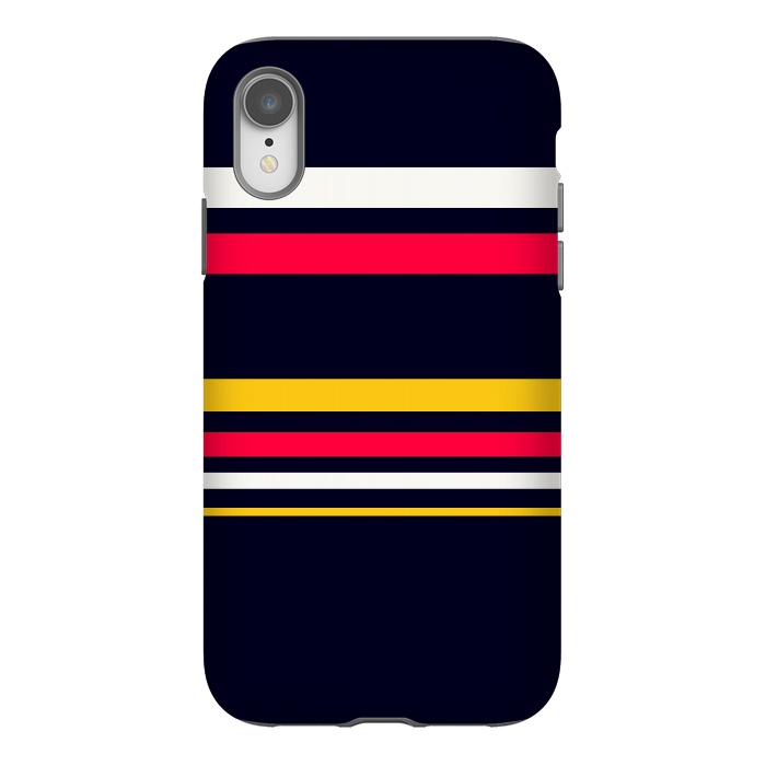 iPhone Xr StrongFit Flat Colorful Stripes by TMSarts