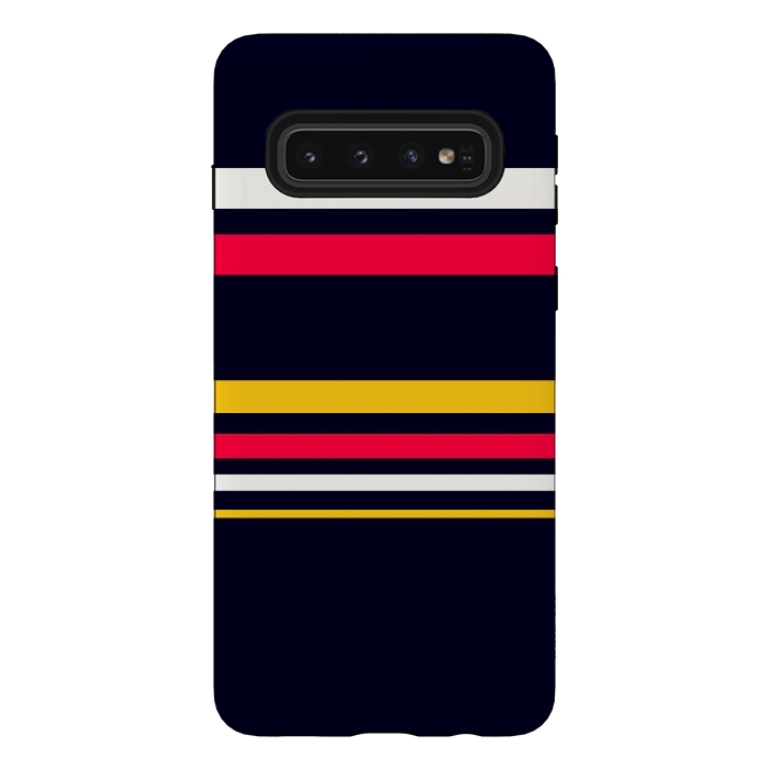 Galaxy S10 StrongFit Flat Colorful Stripes by TMSarts