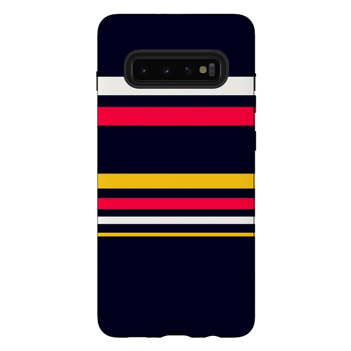 Galaxy S10 plus StrongFit Flat Colorful Stripes by TMSarts