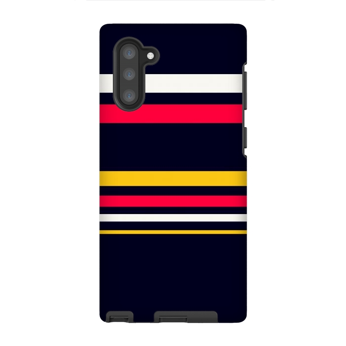 Galaxy Note 10 StrongFit Flat Colorful Stripes by TMSarts