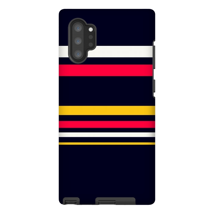 Galaxy Note 10 plus StrongFit Flat Colorful Stripes by TMSarts