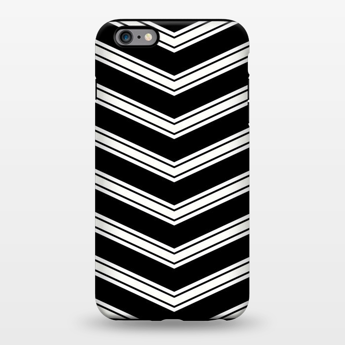 iPhone 6/6s plus StrongFit Black And White Chevrons by TMSarts
