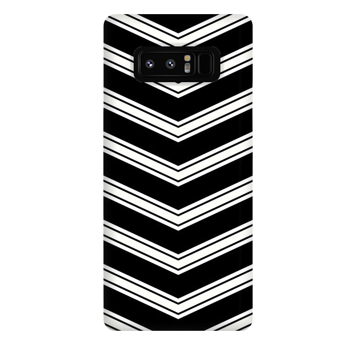 Galaxy Note 8 StrongFit Black And White Chevrons by TMSarts