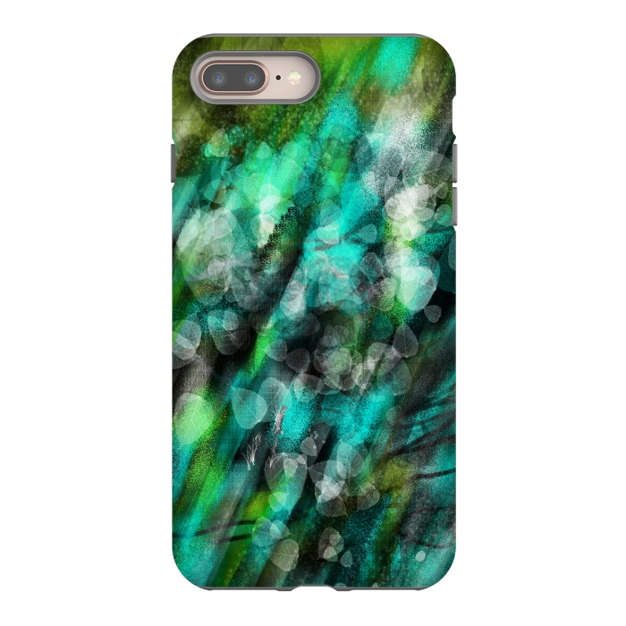 iPhone 7 plus StrongFit Blue green textured abstract digital art by Josie