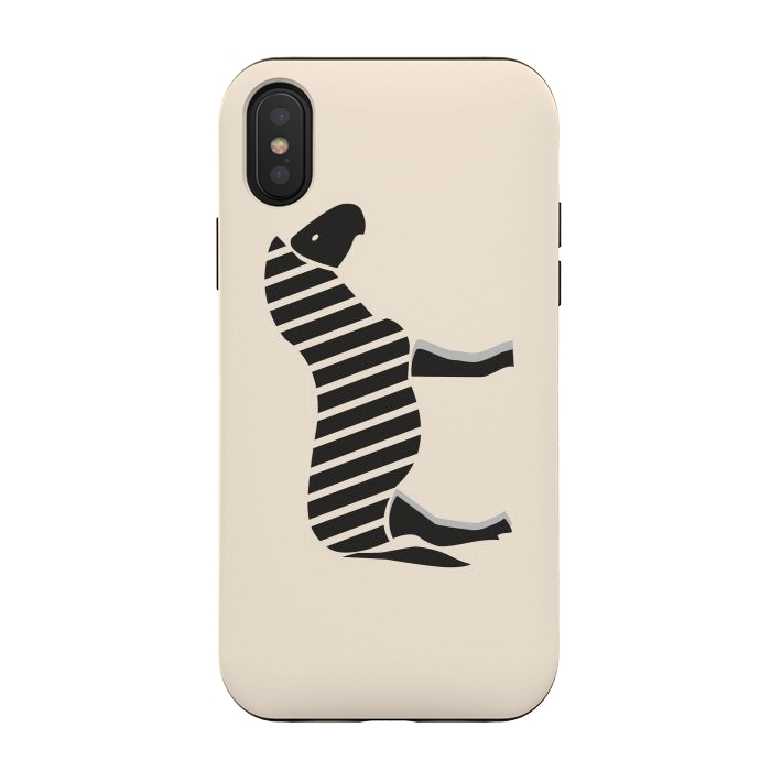 iPhone Xs / X StrongFit Zebra Cross by Creativeaxle