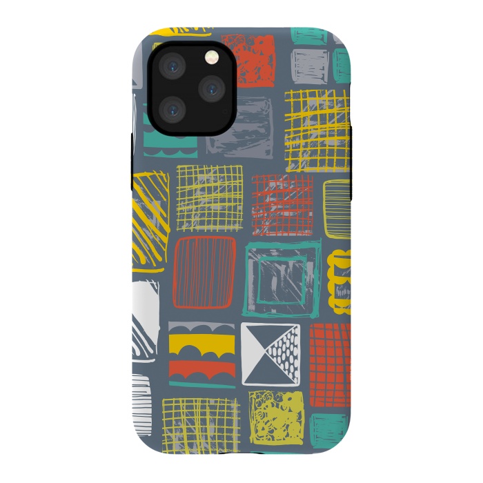 iPhone 11 Pro StrongFit Square Metropolis Leaves by Rachael Taylor