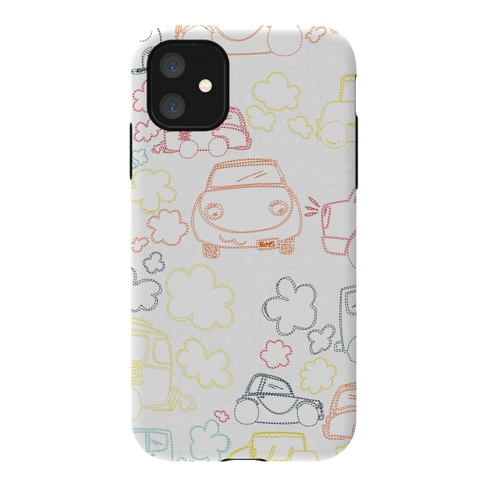 iPhone 11 StrongFit Stitched Cars by MaJoBV