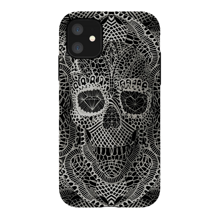 iPhone 11 StrongFit Lace Skull by Ali Gulec