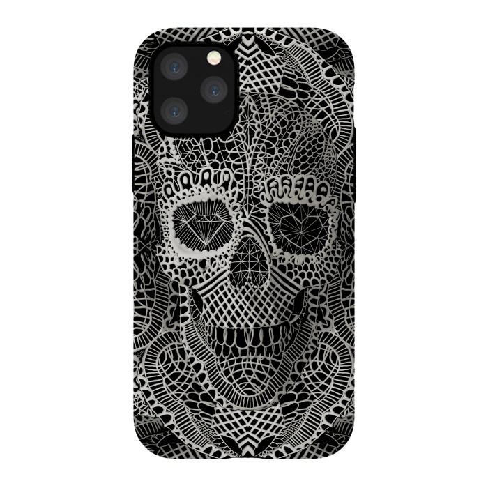 iPhone 11 Pro StrongFit Lace Skull by Ali Gulec