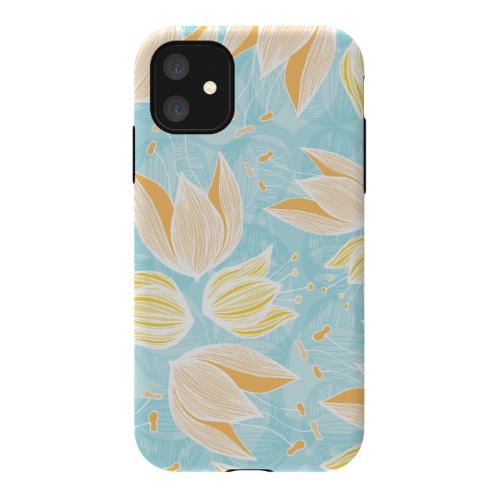 iPhone 11 StrongFit Blumen Blue by Anchobee