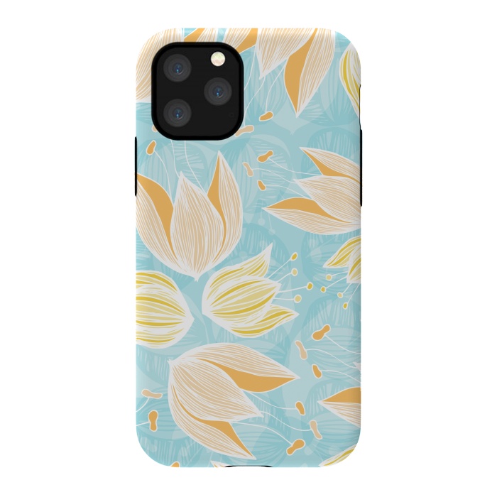 iPhone 11 Pro StrongFit Blumen Blue by Anchobee
