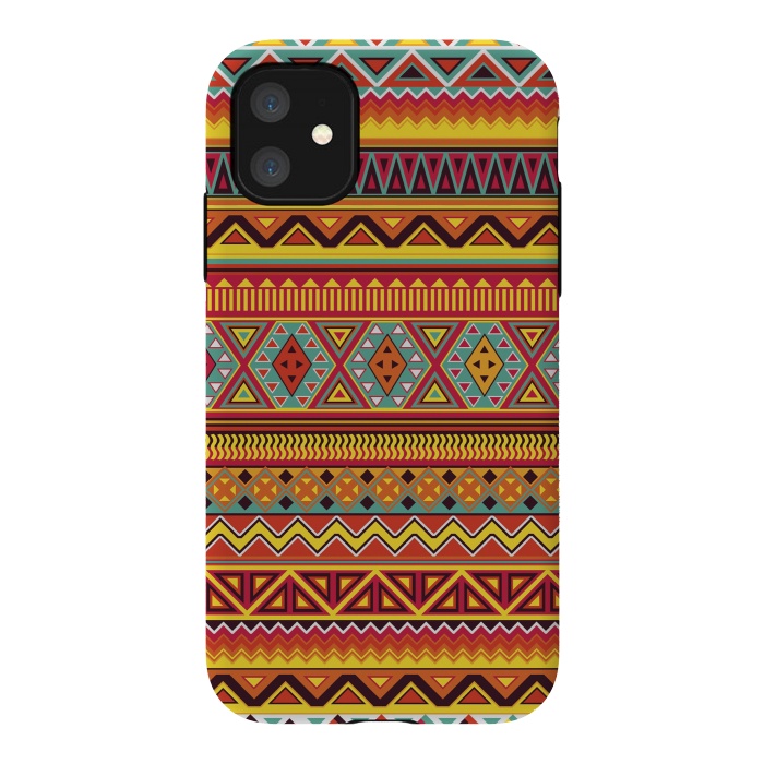 iPhone 11 StrongFit AZTEC PATTERN by Diego Tirigall