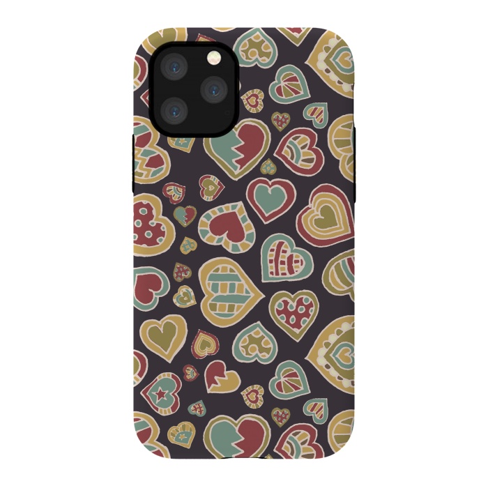 iPhone 11 Pro StrongFit I Heart Doodling by Micklyn Le Feuvre