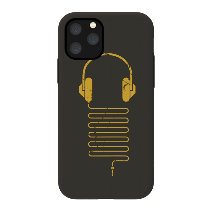 iPhone 11 Pro StrongFit GOLD HEADPHONES by Sitchko