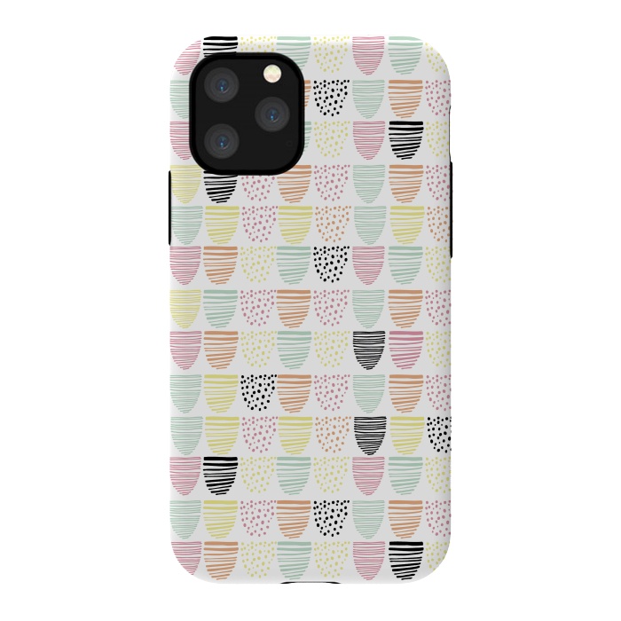 iPhone 11 Pro StrongFit Scandi Doodle by Alice Perry Designs