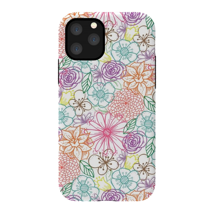 iPhone 11 Pro StrongFit Bright Floral by TracyLucy Designs