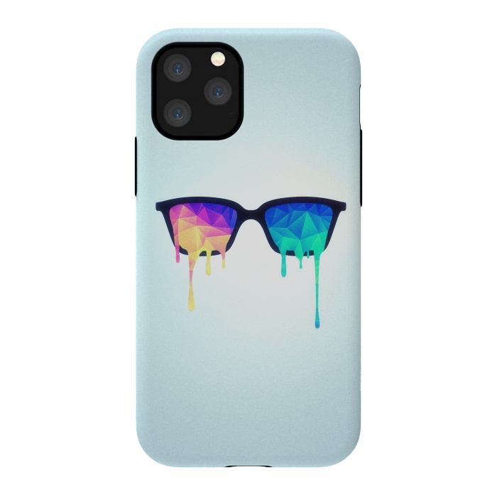 iPhone 11 Pro StrongFit Psychedelic Nerd Glasses with Melting lsdtrippy by Philipp Rietz