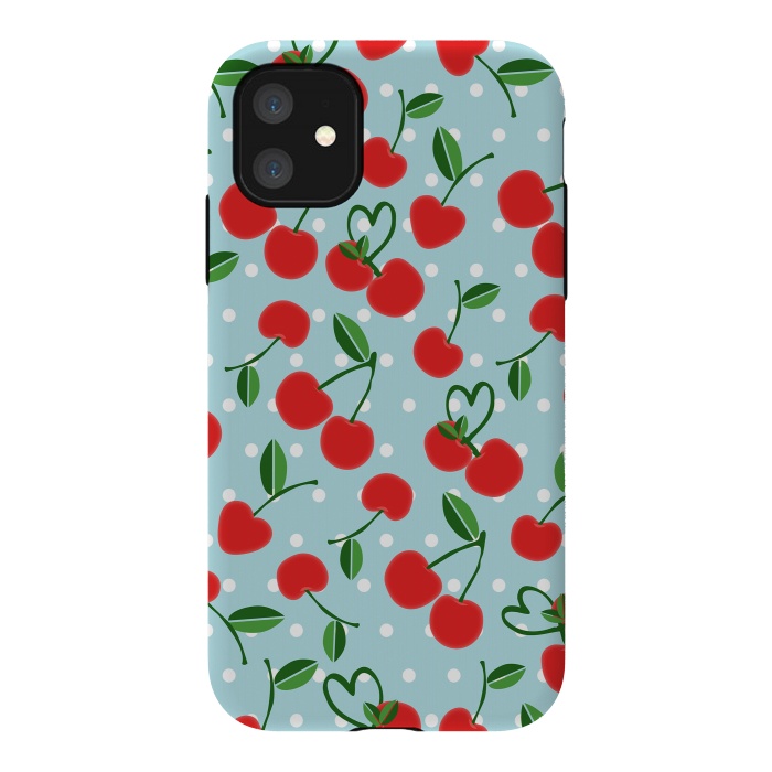 iPhone 11 StrongFit Cherries by Leska Hamaty