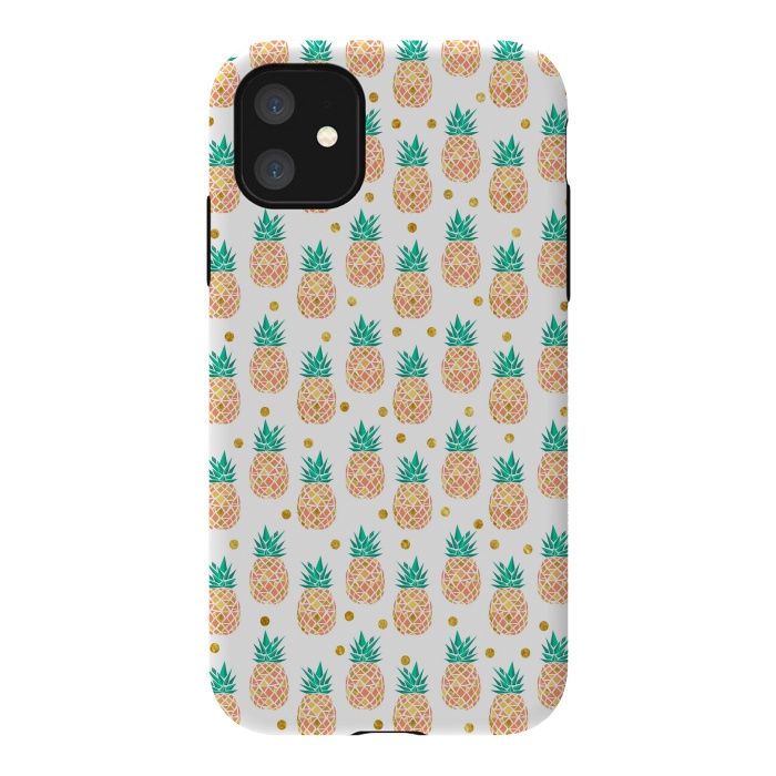iPhone 11 StrongFit Pineapples by Leska Hamaty