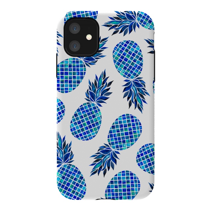 iPhone 11 StrongFit Sea Pineapples by Amaya Brydon